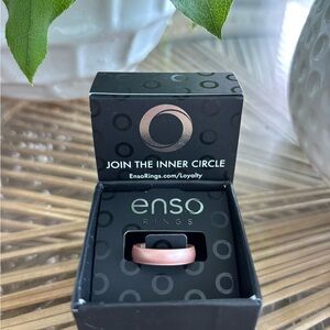 Women's Rose Gold Enso Thin Silicone Ring